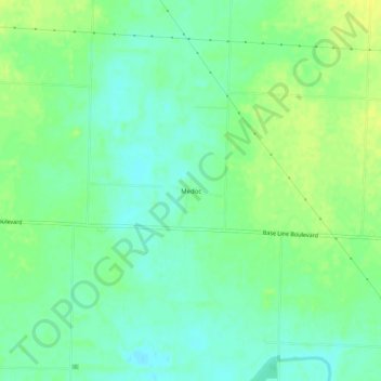 Carte topographique Medoc, altitude, relief