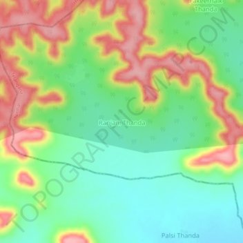 Carte topographique Ranjani Thanda, altitude, relief