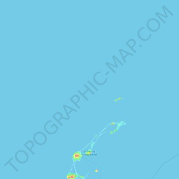 Carte topographique Les Îles-de-la-Madeleine, altitude, relief