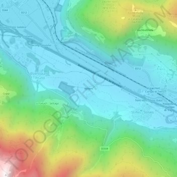 Carte topographique Weiern, altitude, relief