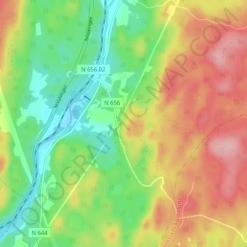 Carte topographique Moshult, altitude, relief