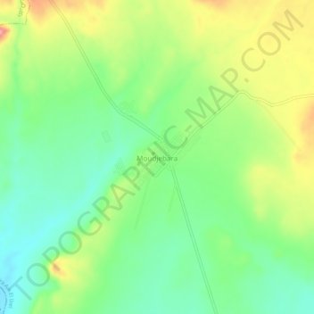 Carte topographique Moudjebara, altitude, relief