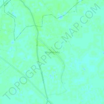 Carte topographique Mondikodu, altitude, relief