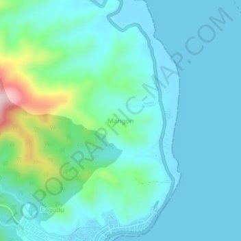 Carte topographique Mangon, altitude, relief