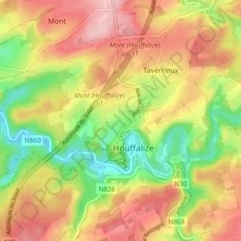 Carte topographique Fin de Ville, altitude, relief
