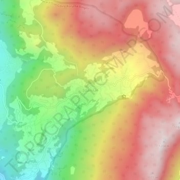 Carte topographique İslamlar, altitude, relief