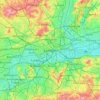 Carte topographique Londen, altitude, relief