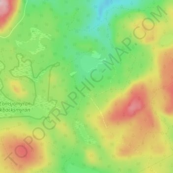 Carte topographique Tjärnsjön, altitude, relief