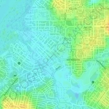 Carte topographique Rond-Point Maetur, altitude, relief