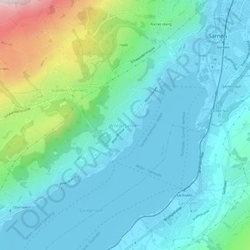 Carte topographique Wilen (Sarnen), altitude, relief