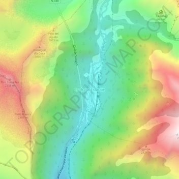 Carte topographique Canfranc-Gare, altitude, relief
