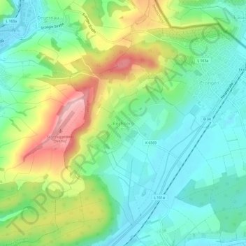 Carte topographique Rechberg, altitude, relief