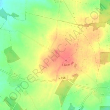 Carte topographique Warnsdorf, altitude, relief