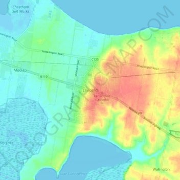 Carte topographique Leopold, altitude, relief