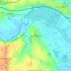 Carte topographique Surlingham, altitude, relief