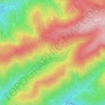 Carte topographique Herrenscheid, altitude, relief