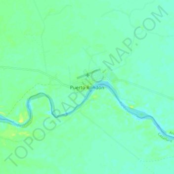 Carte topographique Puerto Rondón, altitude, relief