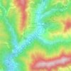 Carte topographique Prati di Mezzanego, altitude, relief