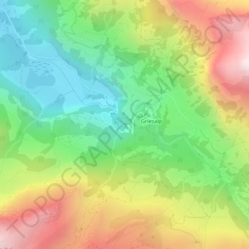 Carte topographique Pochtenfall, altitude, relief