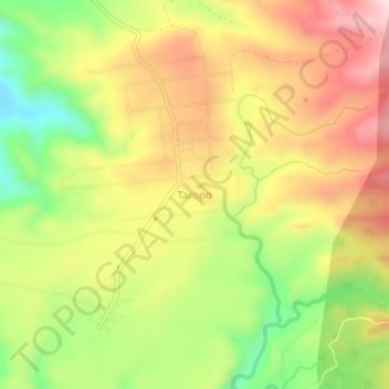 Carte topographique Taropo, altitude, relief