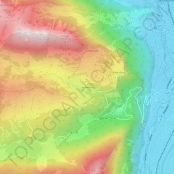 Carte topographique Läuferberg, altitude, relief