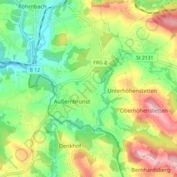 Carte topographique Deching, altitude, relief