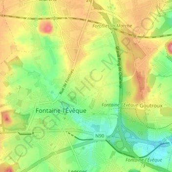 Carte topographique Les Mays, altitude, relief