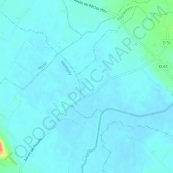 Carte topographique En Chaylade, altitude, relief
