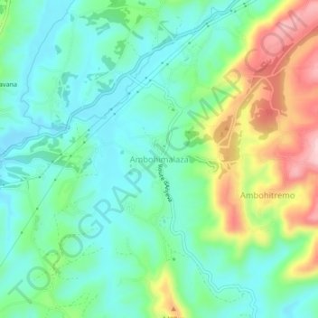 Carte topographique Ambohimalaza, altitude, relief