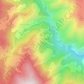 Carte topographique Talau, altitude, relief