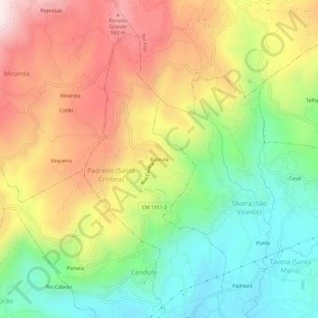 Carte topographique Balouta, altitude, relief