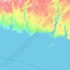 Carte topographique Burgeo Islands, altitude, relief