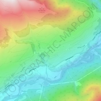 Carte topographique Sins, altitude, relief