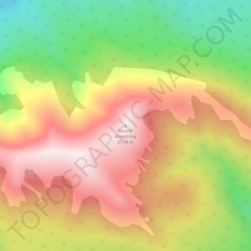 Carte topographique Mount Mawdsley, altitude, relief