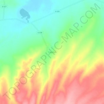 Carte topographique Daydalı, altitude, relief