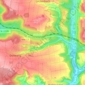 Carte topographique Hacklsberg, altitude, relief