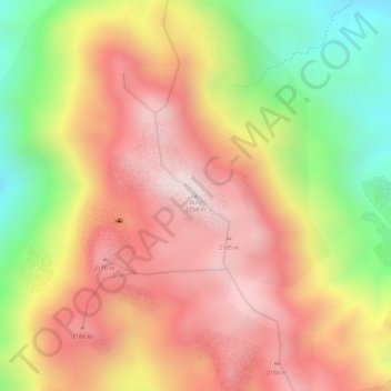 Carte topographique Ibity, altitude, relief