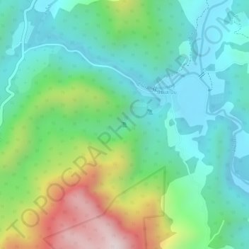 Carte topographique Sapan Waterfall, altitude, relief