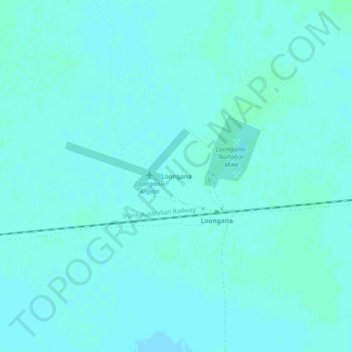 Carte topographique Loongana, altitude, relief