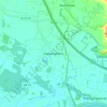 Carte topographique Haberswöhr, altitude, relief