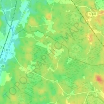 Carte topographique Blackatorp, altitude, relief