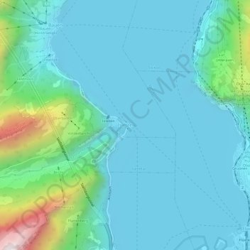 Carte topographique Isleten, altitude, relief