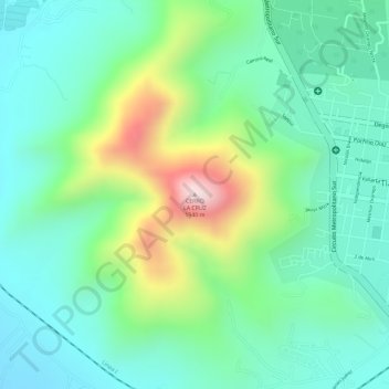 Carte topographique CERRO LA CRUZ, altitude, relief