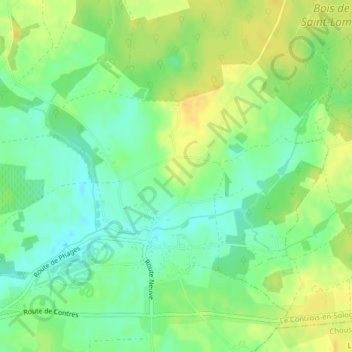Carte topographique La Garde, altitude, relief