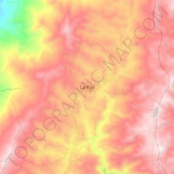 Carte topographique La Paz, altitude, relief