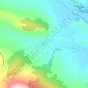 Carte topographique Suano, altitude, relief