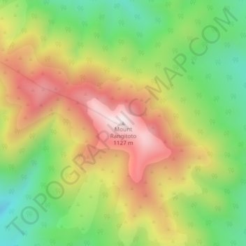 Carte topographique Mount Rangitoto, altitude, relief