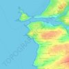 Carte topographique Feunteun Dost, altitude, relief