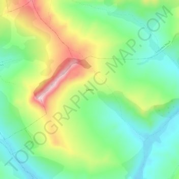 Carte topographique Cornu, altitude, relief