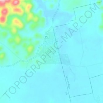 Carte topographique El Limar, altitude, relief